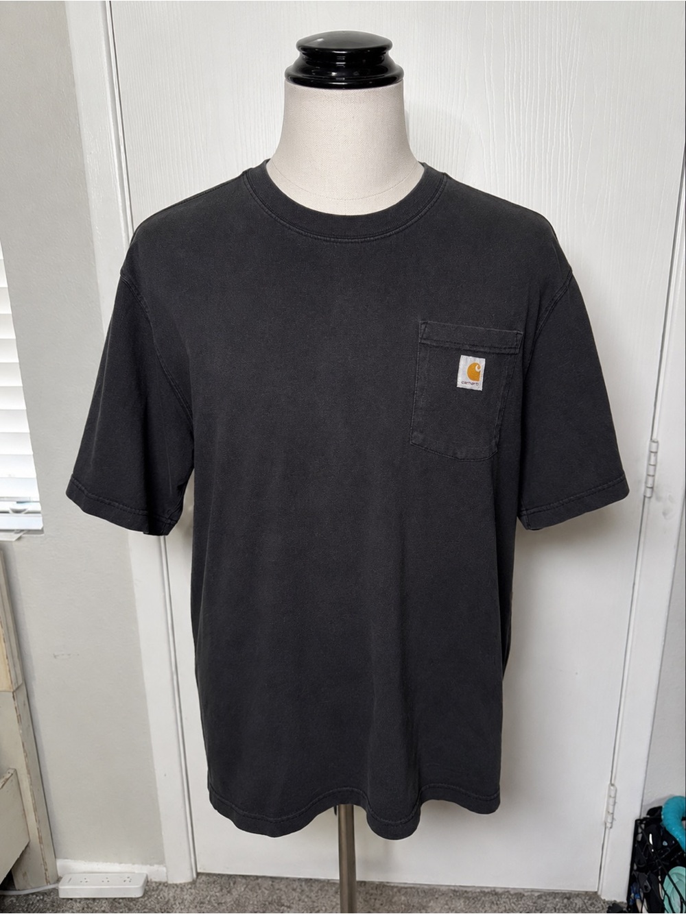 Carhartt Loose Fit Pocket T Shirt Mens Large Black Heavyweight Workwear K87